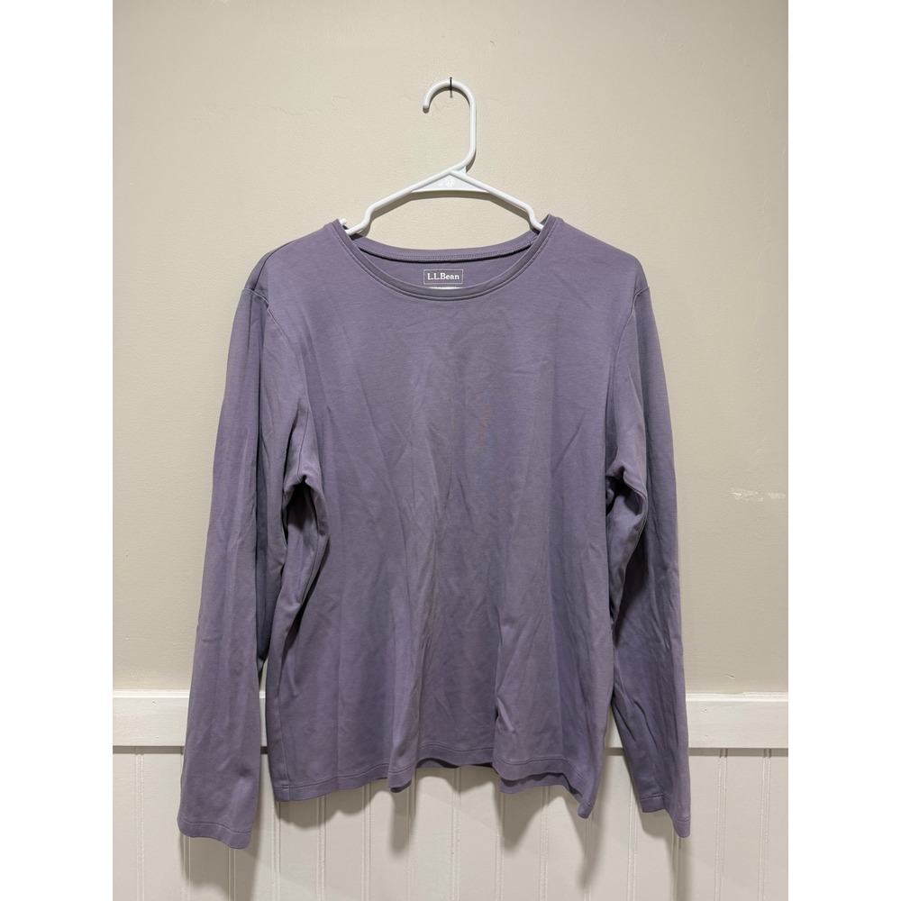L.L. Bean Long Sleeve T-Shirt Purple Women Size XL